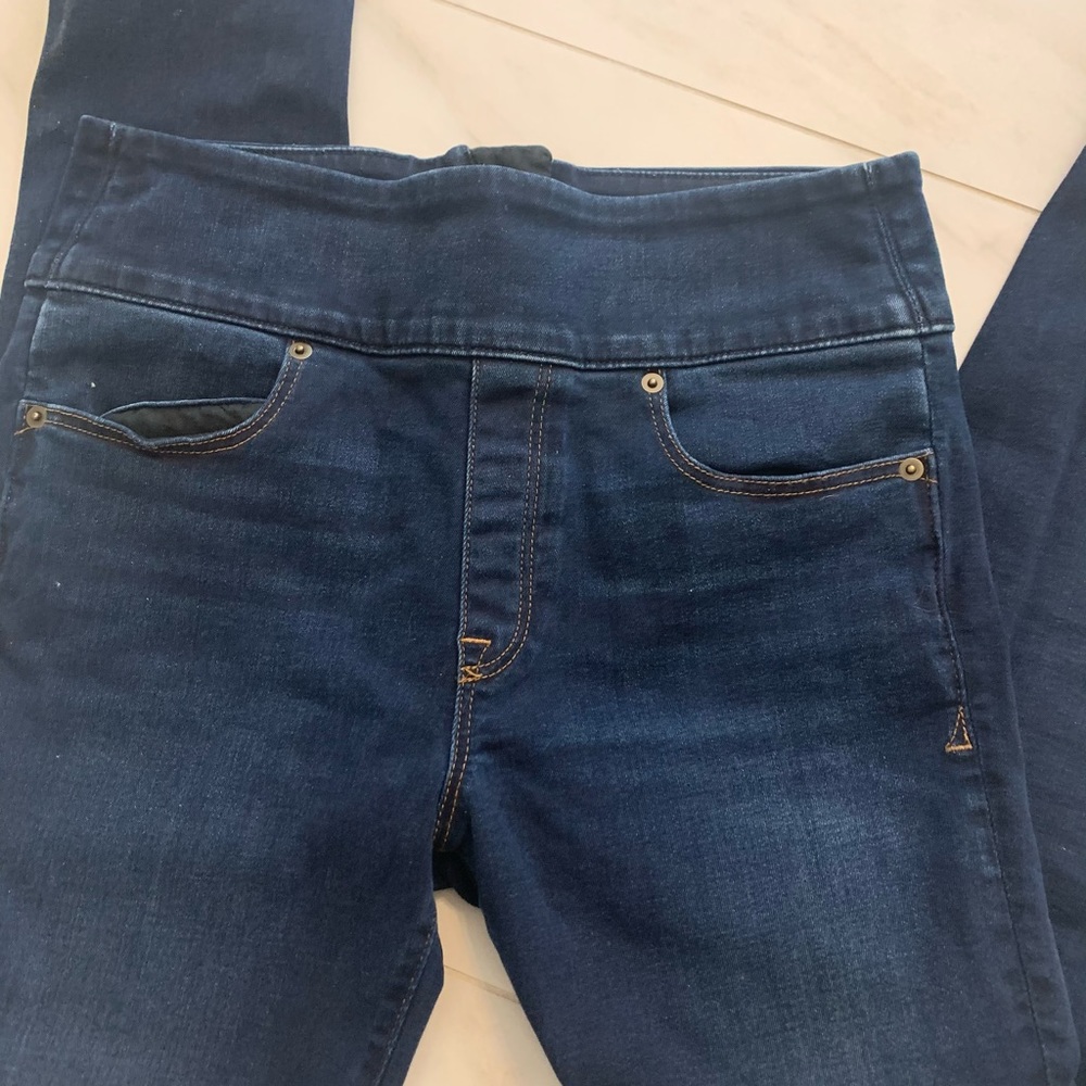 Spanx ladies dark blue jeans